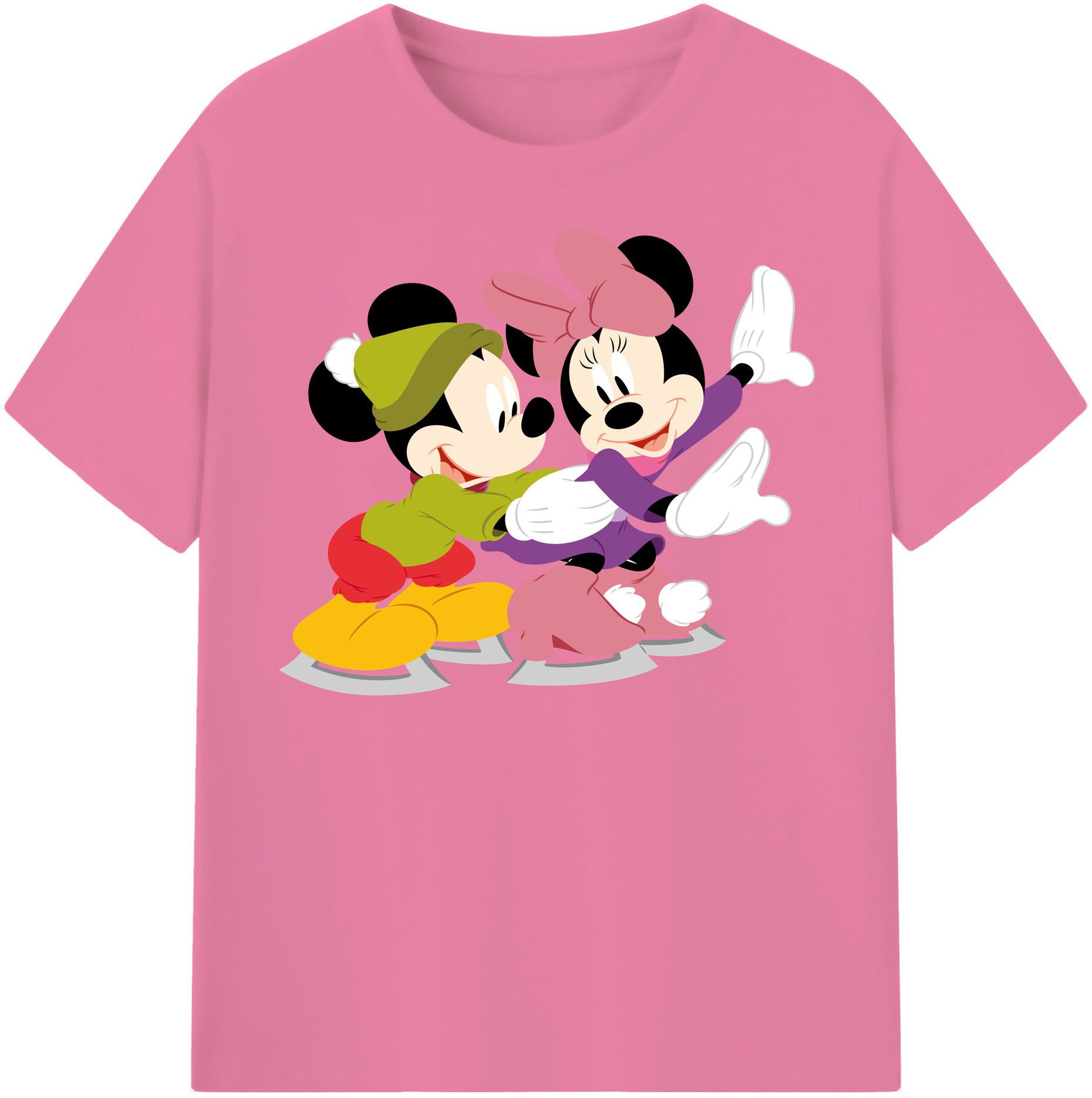 （画像用） ミッキーマウス Mickey Mouse 綿100％半袖Tシャツ（フロントプリント）